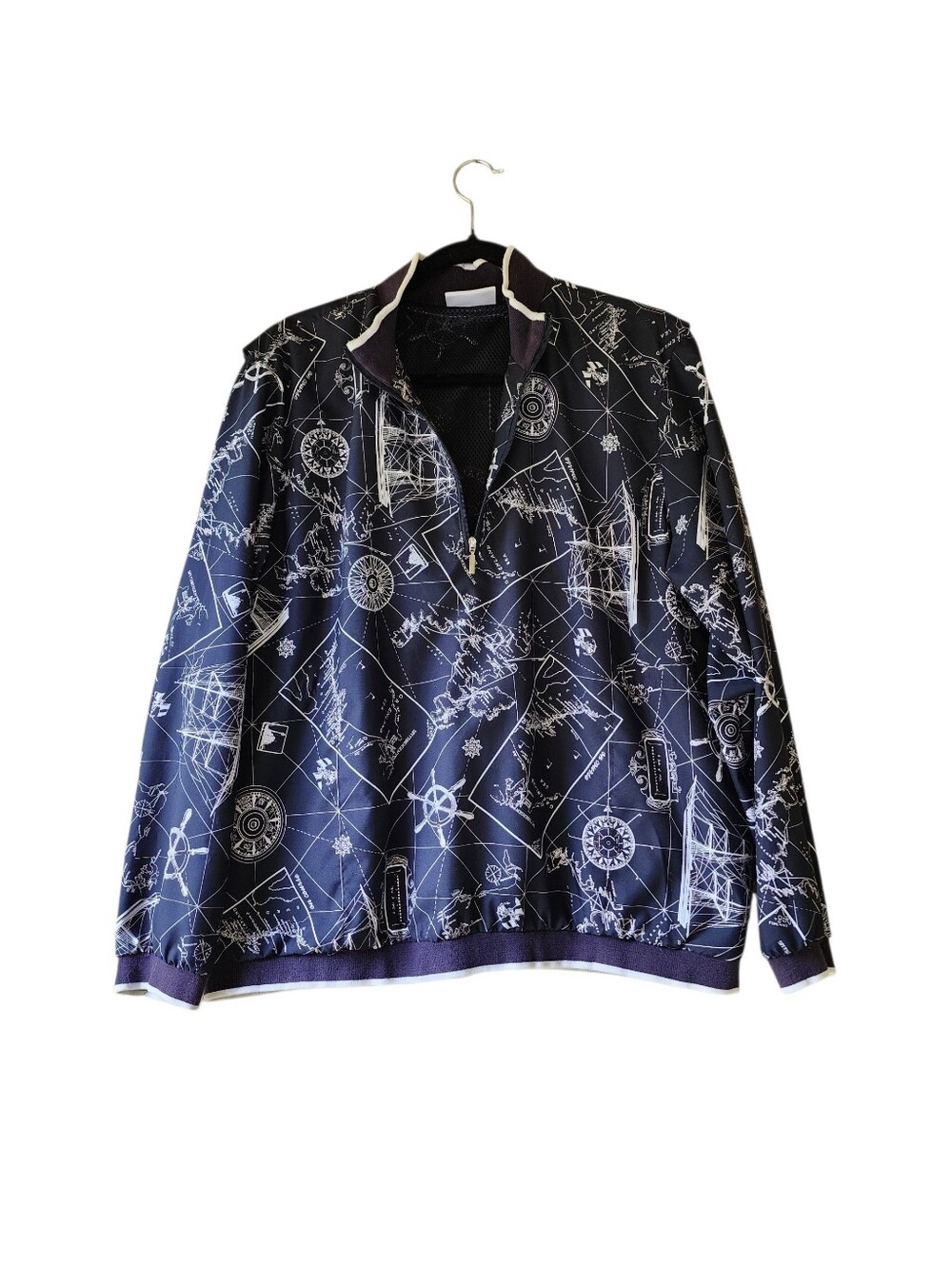 Liz Golf Nautical-Themed Windbreaker Jacket